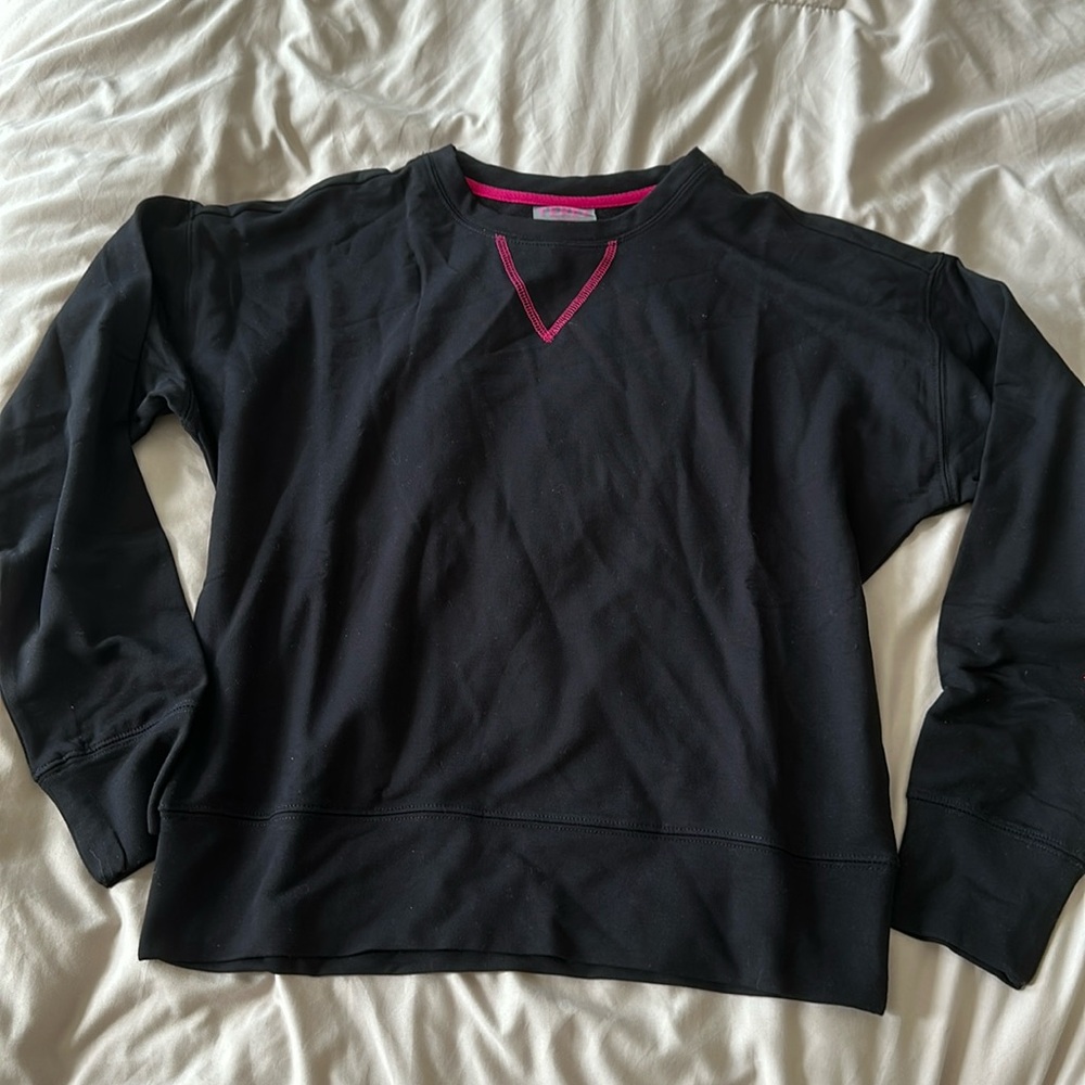 Terez black crew sweater